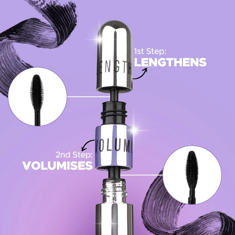 Hilary Rhoda Twin Twister Mascara | Bold Black Finish | 2-in-1 Volumises & Lengthens | Waterproof & Smudge-Proof | Highly pigmented | Curl Enhancing | Clump-Free | 12ml thumbnail 6